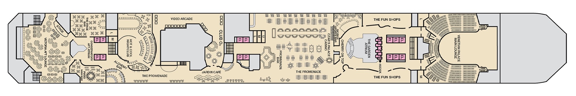 Deck 5 - Promenade plan
